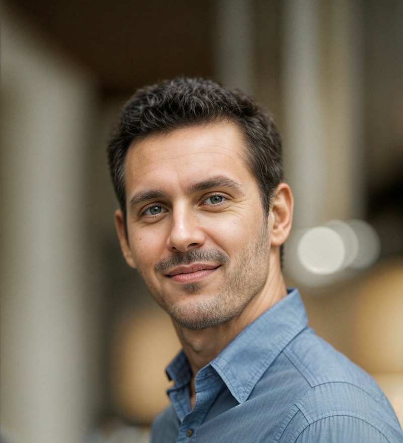 Daniel Ruiz smiling at the camera
